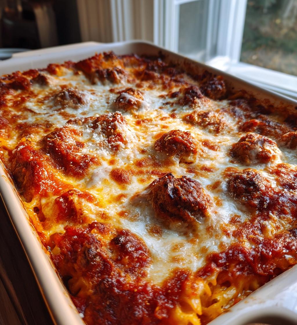 Pasta al Forno (Baked Ziti Southern Style with mini meatballs)