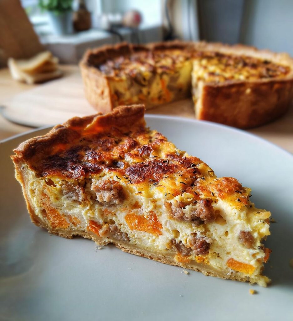 Quiche Natalizia con Zucca e Salsiccia