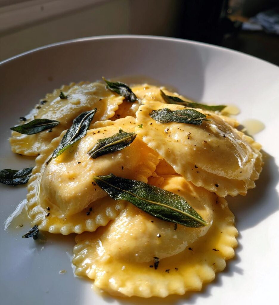 Ravioli di Zucca con Burro e Salvia