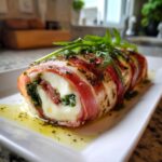 Rotolo di Mozzarella (Mozzarella Roll stuffed with ham/rocket)