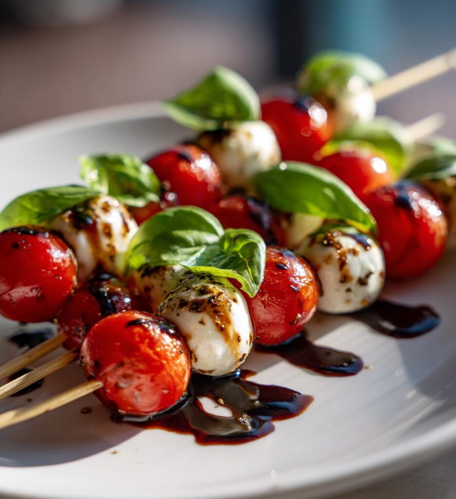 Spiedini Caprese a Tema Natalizio