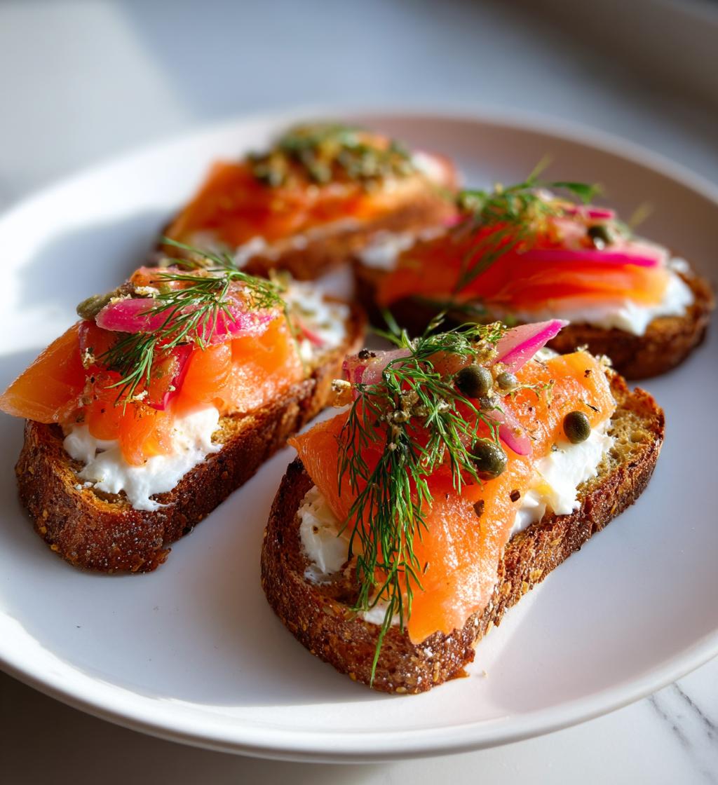Tartine al Salmone (Smoked Salmon Canapés)
