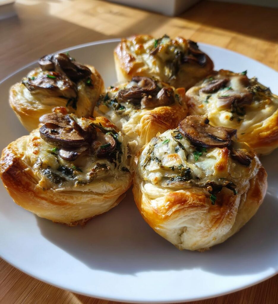 Vol-au-vent ai Funghi (Mushroom Puff Pastry Bites)