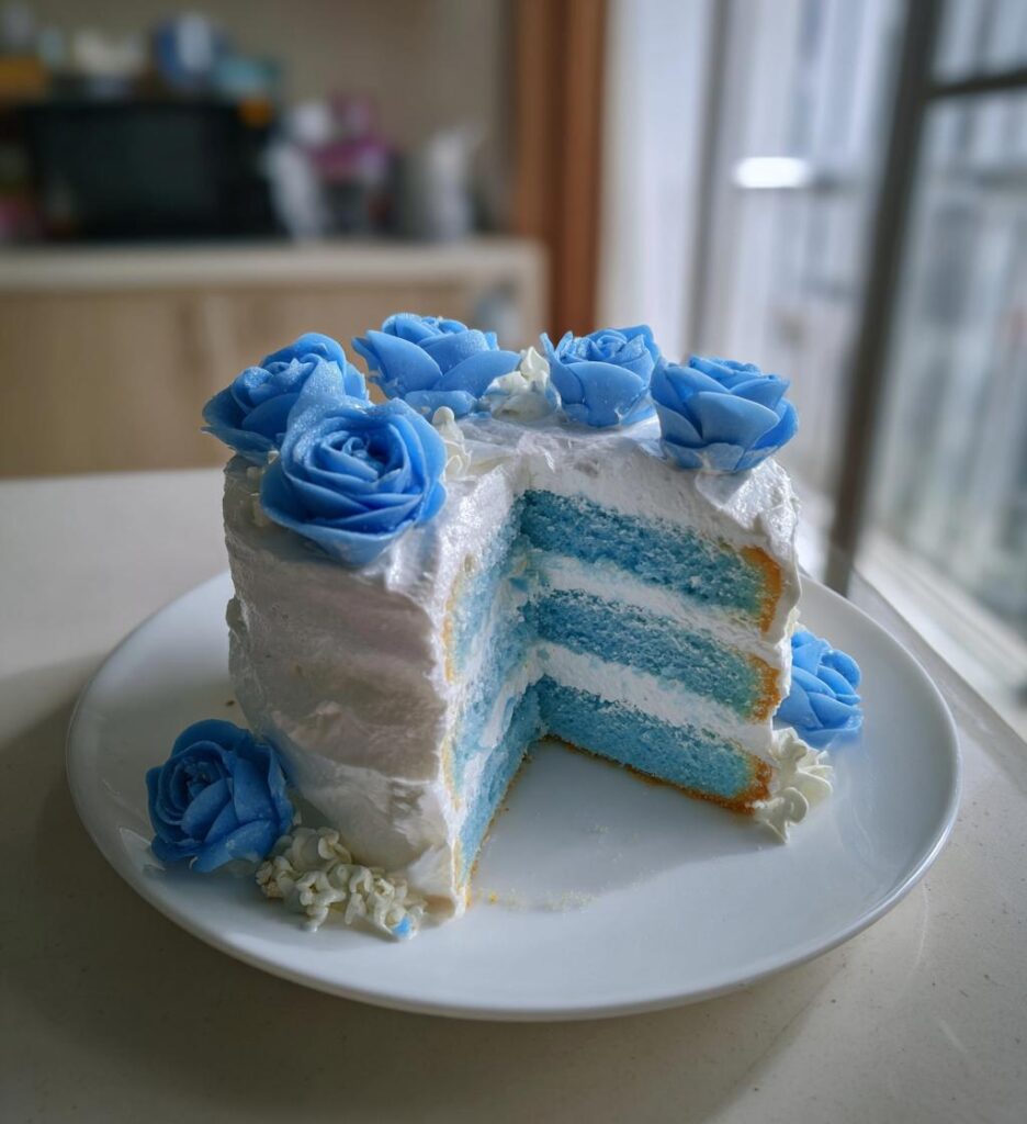 blue rose cake