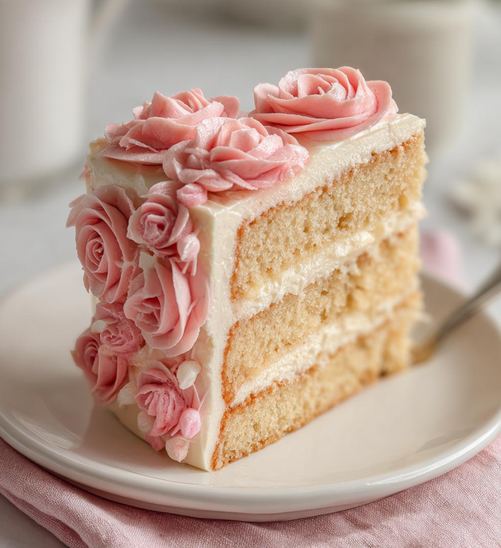 buttercream rose cake