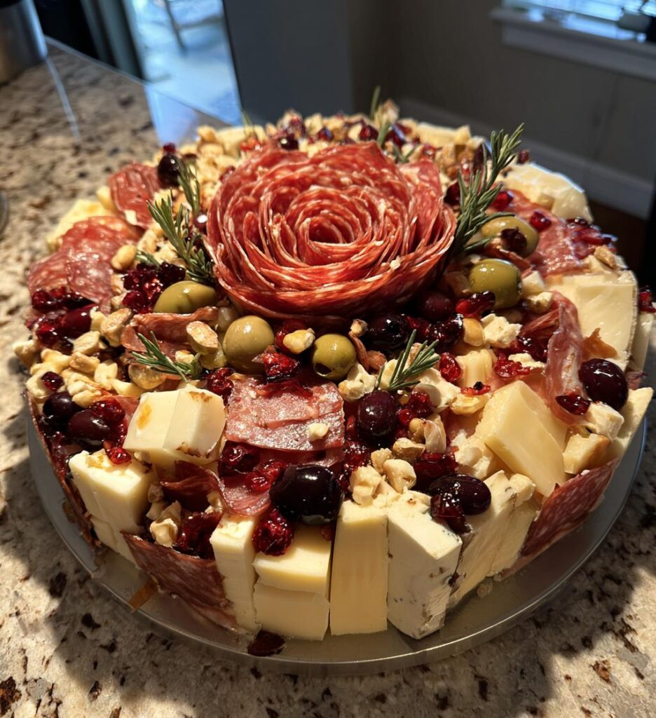 charcuterie board rose