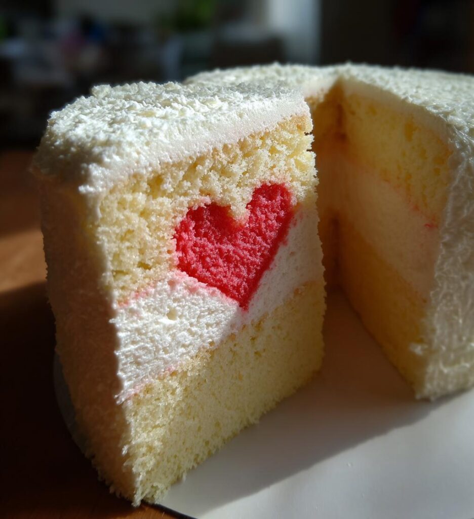 torta panna cuore